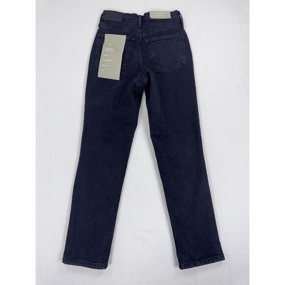 Everlane Women's The Original Cheeky Straight Leg Jean Size 23 Crop Washed Black - Picture 9 of 16